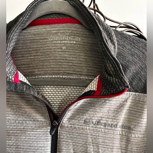 Vineyard Vines Performance Pullover Adult Medium Gray 1/2 Zip Sweatshirt‎ Mens - Picture 2 of 4